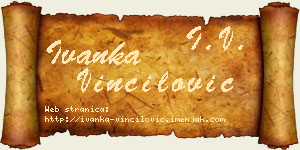 Ivanka Vinčilović vizit kartica